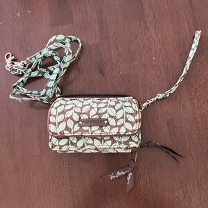 Vera Bradley Shower Vines All in One Clutch Wallet Cross Body retired pattern